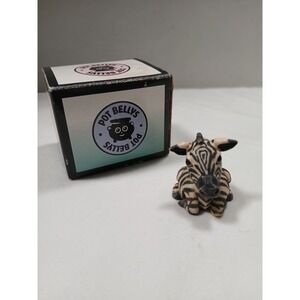 Harmony Kingdom Pot Bellys box PBBZE "Striper" wildlife,  2‎ in. zebra
